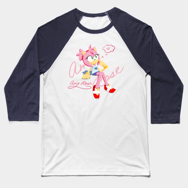 Amy Rose Baseball T-Shirt by TheSonicProf